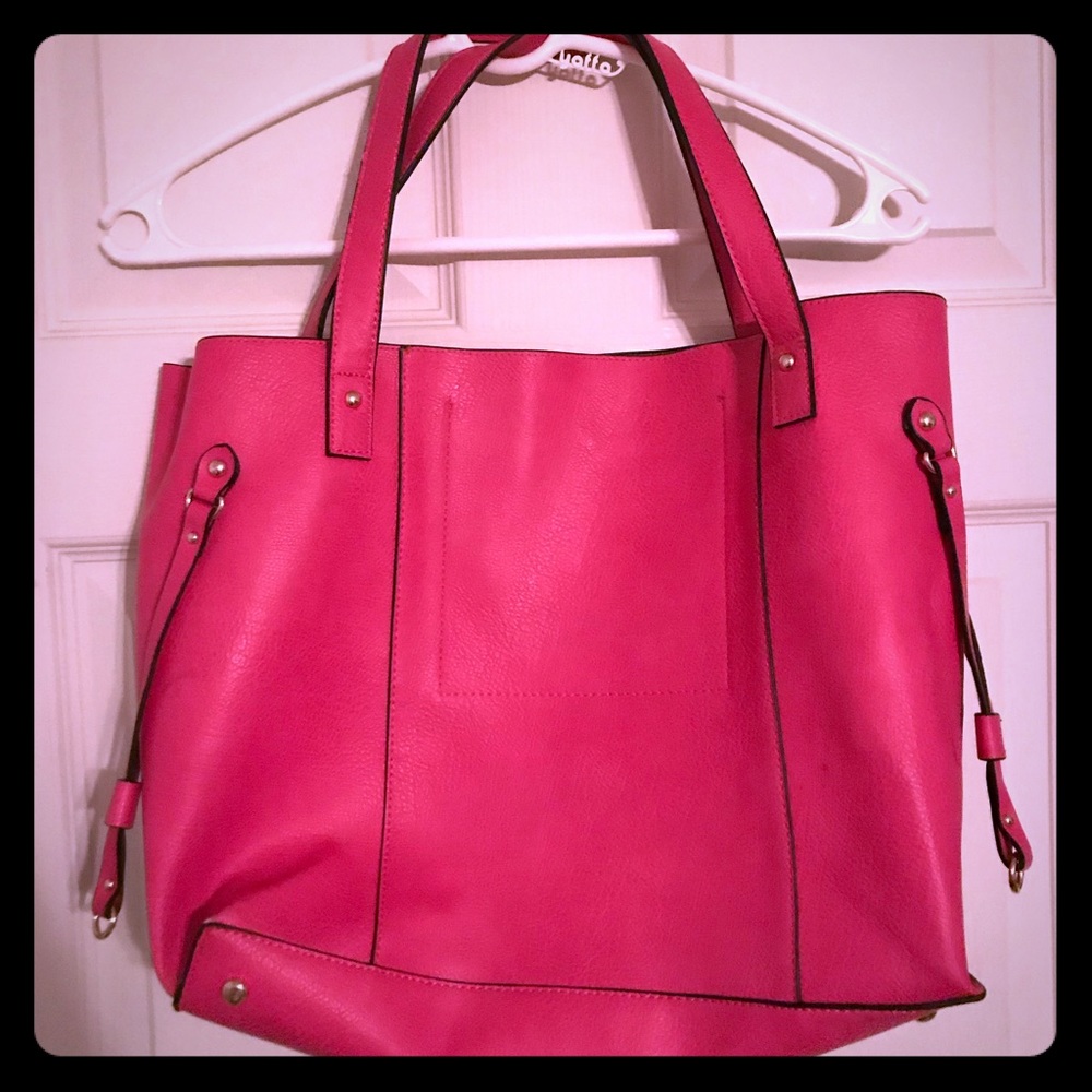 Pink JustFab tote bag